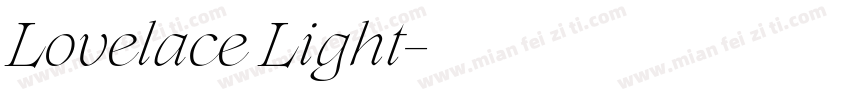 Lovelace Light字体转换